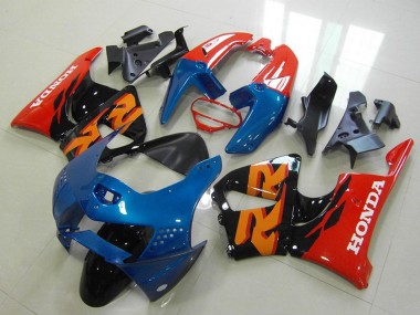 Custom 1998-1999 Honda CBR900RR 919 Motorcycle Fairings - Red Blue Glossy Black