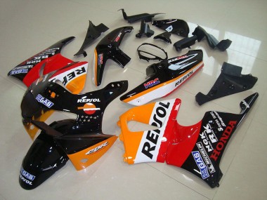 Custom 1998-1999 Honda CBR900RR 919 Motorcycle Fairings - Orange White Red Glossy Black Repsol