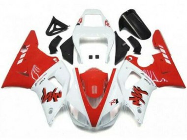 Custom 1998-1999 Yamaha YZF R1 Motorcycle Fairings - White Red