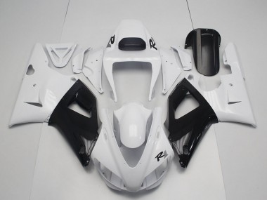 Custom 1998-1999 Yamaha YZF R1 Motorcycle Fairings - Pearl White Black