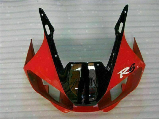 1998-2002 Yamaha YZF R6 Motorcycle Fairing - White Red Glossy Black