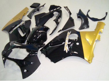 Custom 2000-2001 Kawasaki ZX12R Motorcycle Fairings - Glossy Black Gold