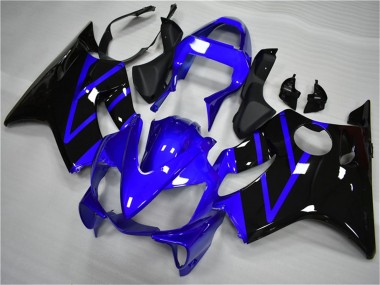 Custom 2001-2003 Honda CBR600 F4i Motorcycle Fairing - Blue Glossy Black