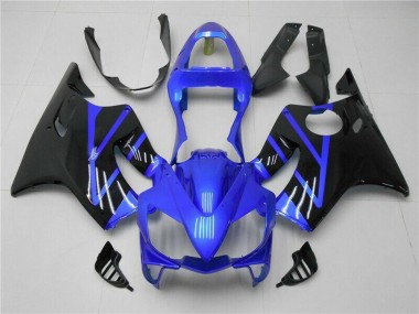 Custom 2001-2003 Honda CBR600 F4i Motorcycle Fairing - Blue Glossy Black