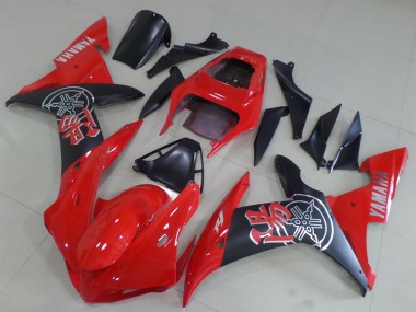 Custom 2002-2003 Yamaha YZF R1 Motorcycle Fairings - Red Matte Black