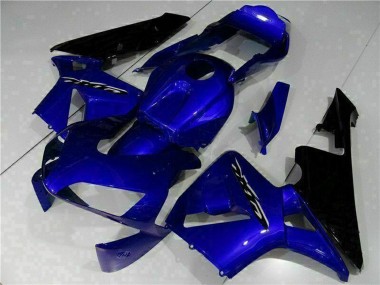 Custom 2003-2004 Honda CBR600RR Motorcycle Fairing Kits - Blue Glossy Black