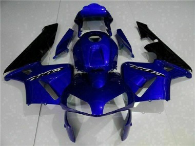 Custom 2003-2004 Honda CBR600RR Motorcycle Fairing Kits - Blue Glossy Black