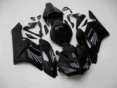 Custom 2004-2005 Honda CBR1000RR Motorcycle Fairings - Glossy Black Matte Black