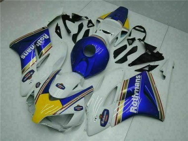 Custom 2004-2005 Honda CBR1000RR Motorcycle Fairing - White Blue Yellow Rothmans