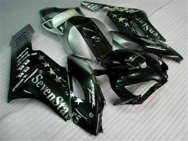 Custom 2004-2005 Honda CBR1000RR Motorcycle Fairings - Silver Glossy Black SevenStars