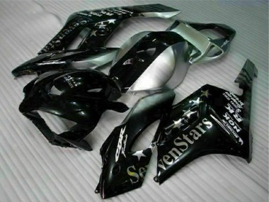 Custom 2004-2005 Honda CBR1000RR Motorcycle Fairings - Silver Glossy Black SevenStars