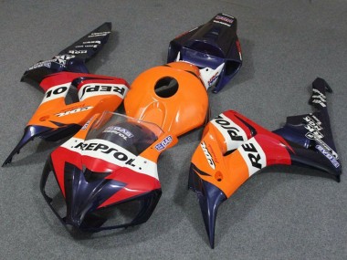 Custom 2006-2007 Honda CBR1000RR Motorcycle Fairing - Orange White Red Blue Repsol