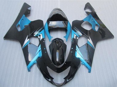 Custom 2004-2005 Suzuki GSXR 600/750 Motorcycle Fairings - Blue White Black