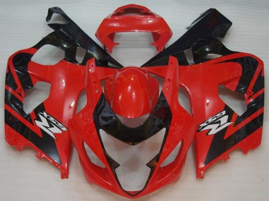 Custom 2004-2005 Suzuki GSXR 600/750 Motorcycle Fairings - Red Black