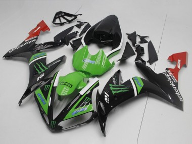 Custom 2004-2006 Yamaha YZF R1 Motorcycle Fairings - Glossy Black White Red Green Monster
