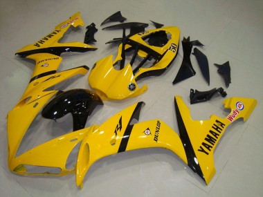 Custom 2004-2006 Yamaha YZF R1 Motorcycle Fairing - Yellow Glossy Black