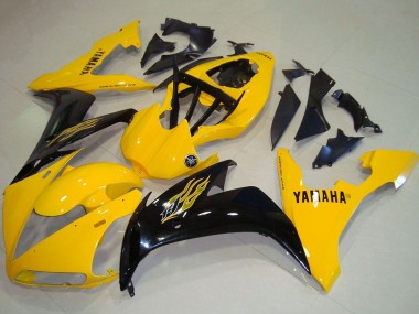 Custom 2004-2006 Yamaha YZF R1 Motorcycle Fairings - Yellow Glossy Black