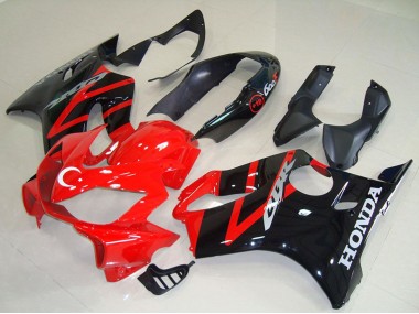 Custom 2004-2007 Honda CBR600 F4i Motorcycle Fairing Kits - Red Glossy Black