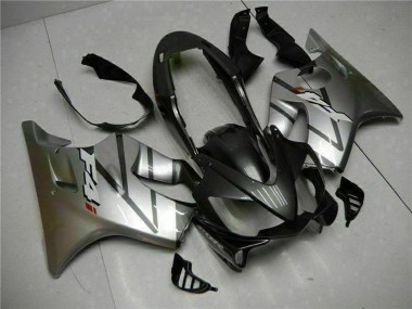 Custom 2004-2007 Honda CBR600 F4i Motorcycle Fairings - Silver Matte Black