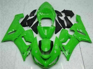 Custom 2005-2006 Kawasaki ZX6R Motorcycle Fairing - Green
