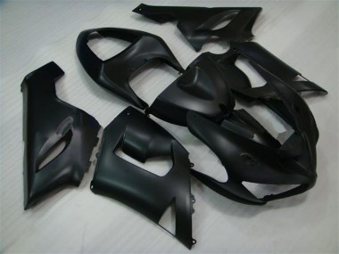 Custom 2005-2006 Kawasaki ZX6R Motorcycle Fairings - Matte Black