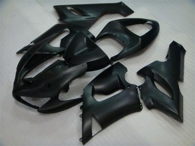 Custom 2005-2006 Kawasaki ZX6R Motorcycle Fairings - Matte Black