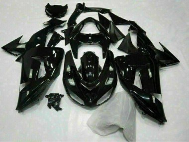 Custom 2006-2007 Kawasaki ZX10R Motorcycle Fairing - Glossy Black