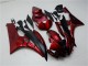2006-2007 Yamaha YZF R6 Motorcycle Fairing Kits - Red Matte Black
