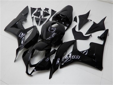Custom 2007-2008 Honda CBR600RR Motorcycle Fairings - Glossy Black
