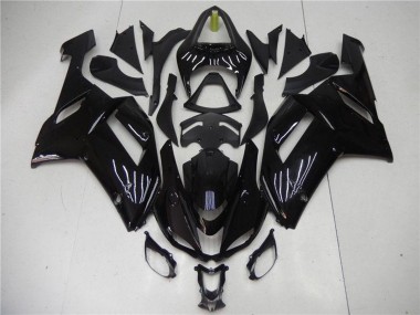 Custom 2007-2008 Kawasaki ZX6R Abs Motorcycle Fairing - Glossy Black