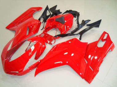 Custom 2007-2014 Ducati 848 1098 1198 Motorcycle Fairings - Red
