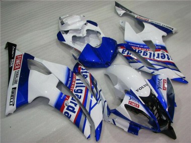 Custom 2008-2016 Yamaha YZF R6 Motorcycle Fairings - White Blue Red Sterilgarda Volvo Fimer Yamalube