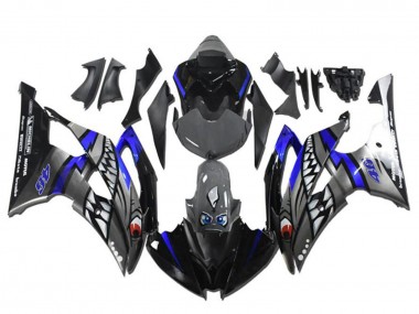 Custom 2008-2016 Yamaha YZF R6 Motorcycle Fairings - Blue Silver Grey Shark