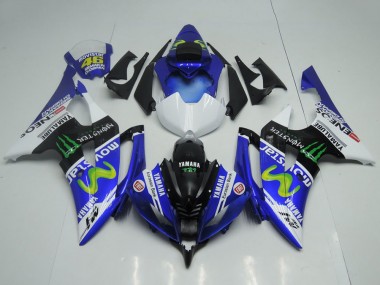 Custom 2008-2016 Yamaha YZF R6 Motorcycle Fairings - Blue White Glossy Black Green Monster MoviStar Yamalube ENEOS