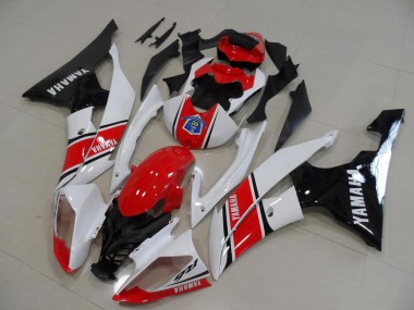 Custom 2008-2016 Yamaha YZF R6 Bike Fairings - White Red Glossy Black