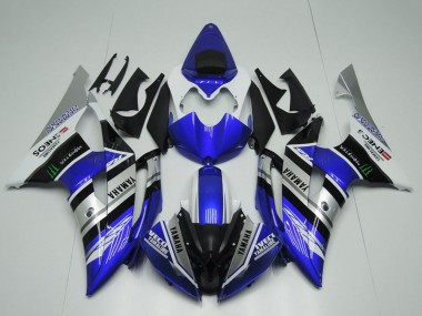 Custom 2008-2016 Yamaha YZF R6 Motorcycle Fairings - White Blue Silver Black Monster ENEOS Yamalube Semakin Didepan