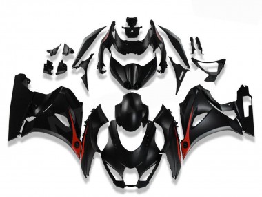 Custom 2017-2024 Suzuki GSXR 1000 Motorcycle Fairings - Black Red