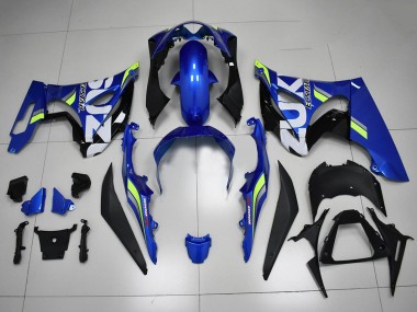 Custom 2017-2024 Suzuki GSXR 1000 Motorcycle Fairings - Blue White Green