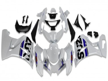Custom 2017-2024 Suzuki GSXR 1000 Motorcycle Fairings - White Blue Black