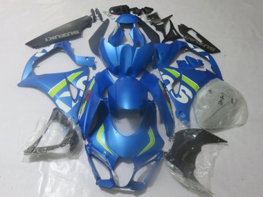 Custom 2017-2024 Suzuki GSXR 1000 Motorcycle Fairings - Blue Lime Green White