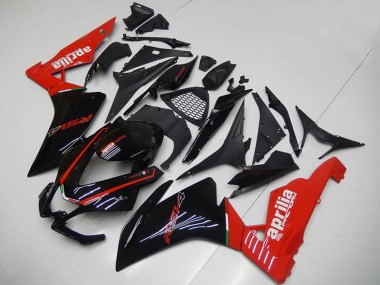 Custom 2009-2015 Aprilia RSV4 1000 Motorcycle Fairings - Glossy Black Red