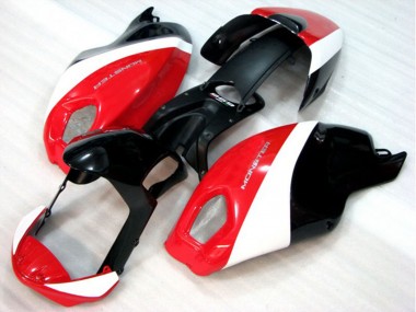 Custom 2008-2012 Ducati Monster 696 Motorcycle Fairing - White Red Glossy Black