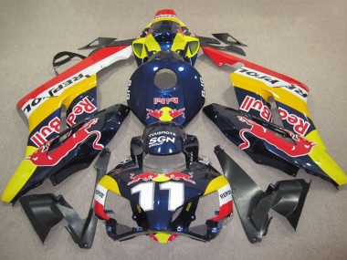 Custom 2004-2005 Honda CBR1000RR Motorcycle Fairings - Yellow Blue White Red Bull Repsol 11