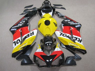 Custom 2004-2005 Honda CBR1000RR Motorcycle Fairing - Yellow White Red Glossy Black Repsol