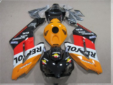 Custom 2004-2005 Honda CBR1000RR Motorcycle Fairings Kits - Orange White Red Glossy Black Repsol