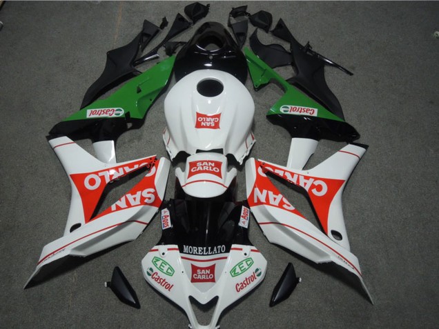 2004-2005 Honda CBR1000RR Motorcycle Fairings - White Red Green Glossy Black San Carlo Castrol