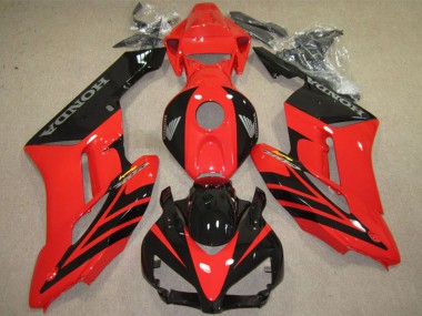Custom 2004-2005 Honda CBR1000RR Motorcycle Fairings - Red Glossy Black Fireblade