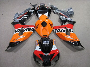 Custom 2006-2007 Honda CBR1000RR Motorcycle Fairings Kits - Orange White Red Glossy Black Repsol