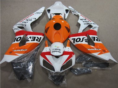 Custom 2006-2007 Honda CBR1000RR Motorcycle Fairings - White Orange Red Black Repsol