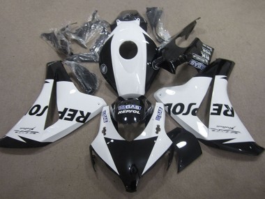 Custom 2008-2011 Honda CBR1000RR Motorcycle Fairing - White Glossy Black Repsol
